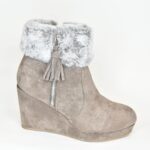 Μποτάκια Castor με Γουνάκι Μπεζ/Γκρι 1912