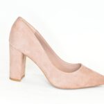 Γόβες Castor της Verde με φαρδύ τακούνι Nude Κωδικός 2739