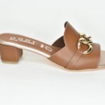 Δερματινα Mules Brown Α2021