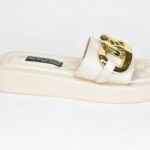 Παντοφλες με διακοσμητικη αλυσιδα Μπεζ 8919