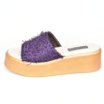 ΚSPPL 07 Μωβ Δερματινη Πλατφορμα με Μωβ Κροσια Δερμα και Glitter στο Κουτεπιε