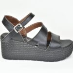 Χειροποιητες Πλατφορμες με Aσυμετρα Λουρια / Μαυρο