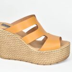 ΚSPL 023 Χειροποιητες Πλατφορμες με Μεγαλο Πλεγμα στο Κουτεπιε/Μουσταρδι Δερμα