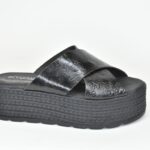 ΚSPL 022 Χειροποιητες Πλατφορμες με Χιαστη στο Κουτεπιε/Ταμπα Croco Δερμα