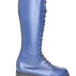 Xειροποιητες Δερματινες Μποτες Αrtistic με Κορδονια 2009/Μπλε