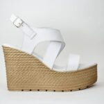 Χειροποιητες Δερματινες Πλατφορμες  Artistic 1133-04 Λευκο/White