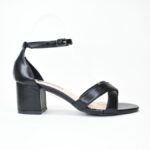 Πεδιλα ART 2124 Μαυρο/Black Χιαστη και Φαρδυ Τακουνι