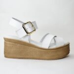 Χειροποιητες Δερματινες Πλατφορμες  Artistic 1103-X Λευκο/White