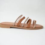 Χειροποιητες Δερματινες Παντοφλες με Διακοσμητικα Strass Artistic 160 Ταμπα