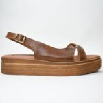 Χειροποιητα Δερματινα Πεδιλα με ανατομικο πελμα Artistic 148-02 Ταμπα