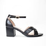 Πεδιλα ART 1099 Μαυρο/Black Χιαστη και Φαρδυ Τακουνι