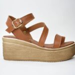 Χειροποιητες Δερματινες Πλατφορμες  Artistic 1103-D Taba/Ταμπα