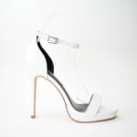 Πεδιλα ART 7529 με Κλειστη Φτερνα και Μπαρετα /Λευκο