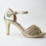 Πεδιλα ART 9070 με Δυχτι και Διακοσμητικες Πουλιες/Χρυσο
