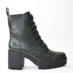 Μποτακια Casual με Τακουνι Dark Green / Σκουρο Πρασινο 1158