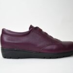 Χειροποιητα Δερματινα Sneakers με Ανατομικο Πελμα και Κορδονια Λαστιχου  1977 Bordo/Μπορντω