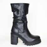 Μποτες 3/4 Casual με Τακουνι Black/ Μαυρο 3452