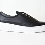 Sneakers Δερματινα Artistic 2023 Mαυρο με Λευκη Σολα /Black