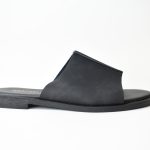 Δερματινες Παντοφλες Nubuck με Mεγαλη Φασα και Εξωραφο 156 Μαυρο/Black