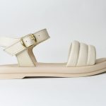 Χειροποιητα Δερματινα Πεδιλα Flatform με Capitone Δερμα Artistic 590-46 Μπεζ/Beige