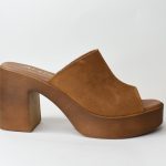 Χειροποιητα Δερματινα Mules με Φαρδυ Τακουνι Tαμπα/Taba Castor Artistic 3001-43