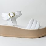 Χειροποιητες Δερματινες Πλατφορμες Flatform Artistic 138-46 Λευκο/White