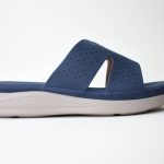 Παντοφλες με Ανατομικο πελμα και Διατρητη Δερματινη σε σχημα Η/ 8488 Μπλε/Blue