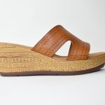 Παντοφλες/Πλατφορμες με Διατρητη Δερματινη σε σχημα Η/ H5723 Ταμπα/Taba