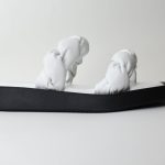 Παντοφλες Flatform με Αφρωδη Σολα και Bareta με Πλεξουδα/ H 853 Λευκο/White