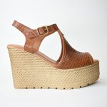 ΚSPL 2023-3-1 Χειροποιητες Πλατφορμες Πεδιλα με Διατρητο Δερμα /Ταμπα/Taba