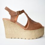 ΚSPL 2023-3 Χειροποιητες Πλατφορμες Πεδιλα με Δερμα Snakeprint/Ταμπα/Taba