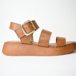Χειροποιητα Δερματινα Πεδιλα Flatform Artistic 4315-50 Ταμπα/Taba