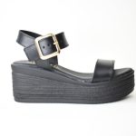 Χειροποιητες Δερματινες Πλατφορμες  Artistic 1103-02 Μαυρο/Black