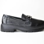 Loafers με Διακοσμητικη Αλυσιδα και Σολα Ελαφρου Κραματος T09 Μαυρο/Black