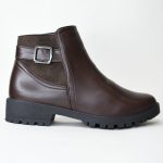 Μποτακια Casual με Χαμηλο Τακουνι XY 813 Brown/Καφε