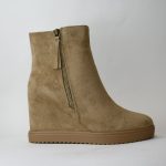 Μποτακια Castor με Mονοκομματη Σολα 6085 Μπεζ/Beige