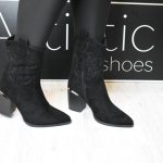 Μποτακια Cowboy Castor με Φαρδυ Τακουνι 7034 Mαυρο/Black