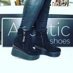 Μποτακια Castor με Mονοκομματη Σολα και Strass YL195 Μαυρο/Black