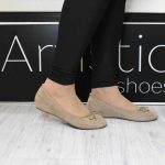 Μπαλαρινες Castor με εσωτερικη πλατφορμα H9605 Beige/Μπεζ