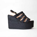 Espantrilles Πλατφορμες με Πλεκτο στο Κουτεπιε 6273 Μαυρο/Black