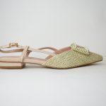 Πεδιλα Mε χαμηλο Τακουνι και Τοκα 6308 Beige