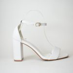 Πεδιλα Mε Φαρδυ Τακουνι και Λουρακι Αστραγαλου  LT2227 Λευκο/White