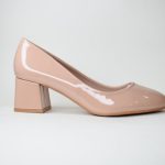 Γοβα Λουστριν με Φαρδυ Τακουνι LL-1513 Nude