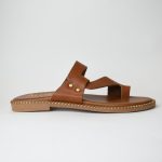 Χειροποιητες Δερματινες Παντοφλες  με Ανατομικο Πελμα Διαγωνιο στο Κουτεπιε και Δεσιμο Trucks Σχεδιο 10 Ταμπα