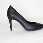 Δερμάτινες Γόβες με Λεπτό Τακούνι Ελληνικής Κατασκευής 81001 Black/Μαύρο