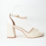 Πεδιλα Mε Φαρδυ Τακουνι D8811 Beige/Μπεζ