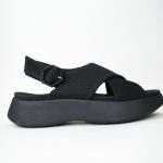 Πεδιλα από Ενισχυμένο Ύφασμα με Χιαστί 100 Black/Μαύρο