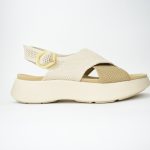 Πεδιλα από Ενισχυμένο Ύφασμα με Χιαστί 100 Beige/Μπεζ