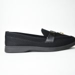 Loafers Διάτρητου Υφάσματος με Διακοσμητικό 8118 Black/Μαύρο