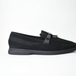 Loafers Διάτρητου Υφάσματος με Διακοσμητικό TC53 Black/Μαύρο